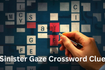 sinister gaze crossword clue