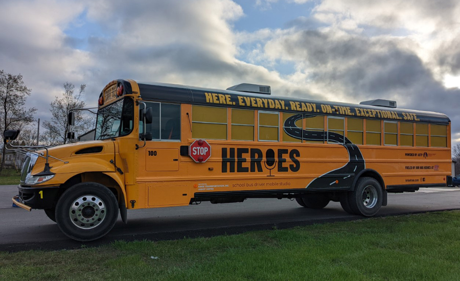 school bus crash tow truck